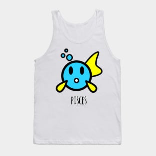 Horoscope - Cute zodiac – Pisces (white) Tank Top